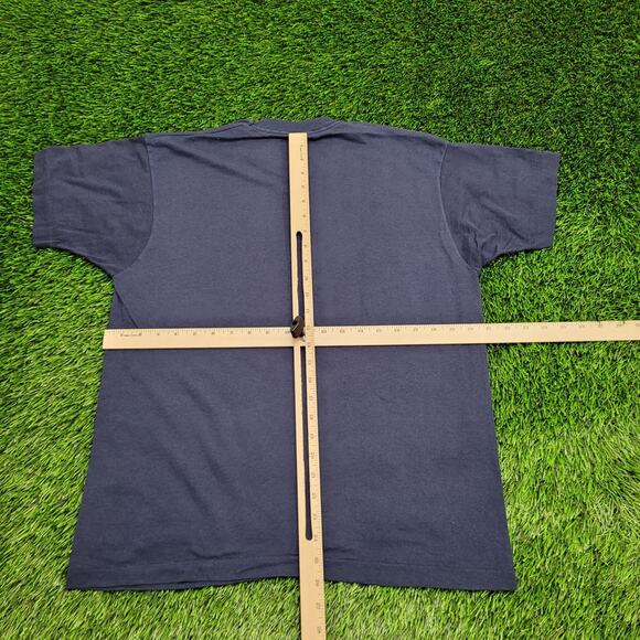 Vintage 90s Police Department NY Shirt XL 21x26 Navy-Blue USA - Picture 3 of 12